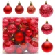 thumbnail image 2 of 50 piezas/juego de bolas navideñas colgantes con purpurina mate de 4/6/8 cm para decoración de árbol de Navidad, suministros para fiestas en el hogar, 2 of 5