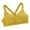 Yellow, variant on Womens Sport Bras Racer Back Cami Bras Solid Color Adjustable Strap T Shirt Bra Wireless Workout Gym Bralettes