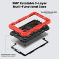 thumbnail image 2 of 3 Layer Case for Samsung Galaxy Tab A9 8.7" 2023 SM-X110 / SM-X115, for Kids Heavy Duty Protective Case with Screen Protector & Stylus Holder & 360 Rotating Stand Hand/Shoulder Strap, Red, 2 of 10