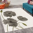 thumbnail image 2 of Floral Decorative Rug, Poppy Flowers Vivid Petals Buds Pastoral Purity Mother Earth Nature Design, Quality Carpet for Bedroom Dorm and Living Room, 6 Sizes, Charcoal Grey, by Ambesonne, 2 of 4