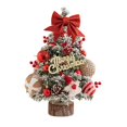 thumbnail image 4 of Table Arbre de Noël avec Lumières Fournitures de Fête pour Cheminée Bureau Vacances Rouge, 4 of 9