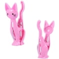 thumbnail image 5 of 4 Pack Clothespins Cute Cartoon Cat Clothespins Beach Towel Fasteners for Home - Pink, 5 of 5