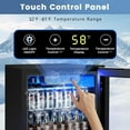thumbnail image 5 of Moifoi 3.2 cu.ft Wine Cooler, 26 Bottle 130 Can Beverage Refrigerator,  Adjust Temp Freestanding Bar Wine Cellar for Beer, Soda, Clear Glass Door, Black, 5 of 8
