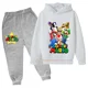 thumbnail image 1 of Conjunto de Sudadera con capucha de Super Mario para niños y niñas, ropa informal con capucha y pantalones, 2 piezas, primavera y otoño, 1 of 1