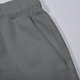 thumbnail image 6 of MIXUE Mens Shorts Summer Solid Color Linen Pockets Trousers Beach Mens Workout Shorts Activewear,Gray,M, 6 of 9