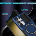 thumbnail image 5 of Guardian Series Wireless Charging Case with Tempered Glass Screen Protector for Samsung Galaxy S24 Ultra - Navy Blue, 5 of 9