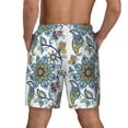 thumbnail image 4 of Haiem Flowers and Butterflies Mens Swim Trunks with Compression Liner 2 in 1 Swimming Shorts Stretch Swimwear Quick Dry,Board Shorts-Large, 4 of 9