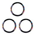 thumbnail image 2 of Langgg Leather Steering Wheel Soft Cover Covers Protector Anti-skip Vehicle Abrasion-resistant Automotive Accessory Decor No.01 3Set, 2 of 6
