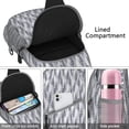 thumbnail image 4 of Sling Backpack,Gray Christmas Tree Pattern Sling Bag with Water Bottle Holder,Waterproof Sling Bag for Men/Women with Headphone Jack for Hiking,Travel, 4 of 6