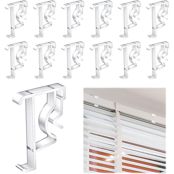 Blind Clips, Valance Clips for Wood or Faux Wood Blinds, White Plastic Valance Holder Retainer