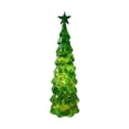 thumbnail image 1 of Figura de de Navidad de cristal, adorno navideño, artesanía artística con luz, decoración navideña, lámpara de noche para repisa del L, 1 of 8