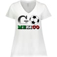 thumbnail image 3 of Inktastic Go, Mexico- Soccer, Football Women's Plus Size V-Neck T-Shirt, 3 of 5
