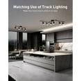 thumbnail image 4 of Bojim 6 Light Black Track Lighting Kit, Modern LED Track Lighting Fixtures Ceiling, Flexibly Rotatable LED Light Head with Acryli, 4 of 10