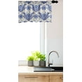 thumbnail image 3 of Ambesonne Antique Oriental Window Valance, Paisley Motifs, 54" X 18", Coconut Dark Ceil Blue, 3 of 3
