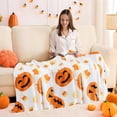 thumbnail image 6 of Tyidzon Halloween Throw Blanket Home Decor Pumpkins Spider Webs Soft Fleece Blanket, 28X39 Inch Throw Blanket for Bedroom, Living Room, Holiday, Kids, Adults Halloween Decorations, 6 of 6