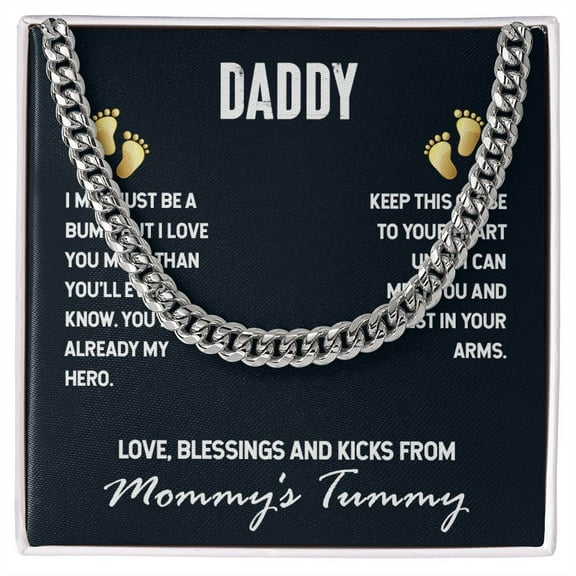 Best Gift For Daddy Cuban Link Chain Necklace Gift For Him, Birthday Gift, Aniversary Gift