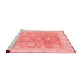 thumbnail image 2 of Ahgly Company Machine Washable Indoor Square Oriental Red Traditional Area Rugs, 4' Square, 2 of 4