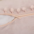 thumbnail image 5 of PiccoCasa Velvet Throw Pillow Cover w pompms 2 Pack Sofa Cushion Covers, 20"x20" Pale Pink, 5 of 7