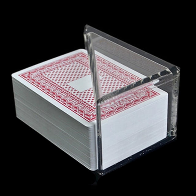 Bandeja de Base negra de acrílico distribuidor de cartas para s de azar Casino 2 cubiertas Macarena Titular de tarjetas