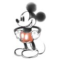 thumbnail image 2 of Juniors Mickey & Friends Watercolor Mickey T Shirt, 2 of 2