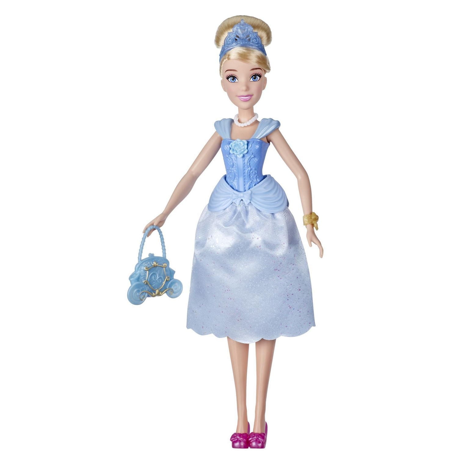 Disney Princess Style Surprise Cinderella Fashion Doll with 10 Fashions and Accessories, Hidden Surprises Toy