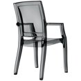 thumbnail image 3 of Compamia Arthur Polycarbonate Patio Dining Chair in Transparent Black, 3 of 11