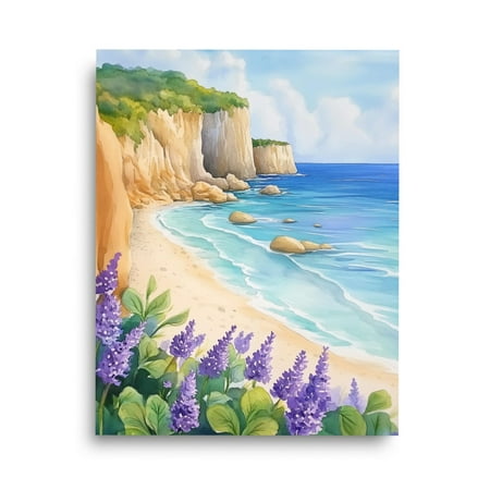 Bahia De Las Aguilas Print, Dominican Republic Coastal Wall Art, Caribbean Beach Poster, Seaside Landscape Decor, Travel Home Decor #3436, Unframed Poster Size 8x12