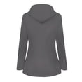 thumbnail image 3 of Women's Plus Size Solid Hooded Raincoat Outdoor Windproof Thickened Jacket Coat for Cold Weather, 3 of 6