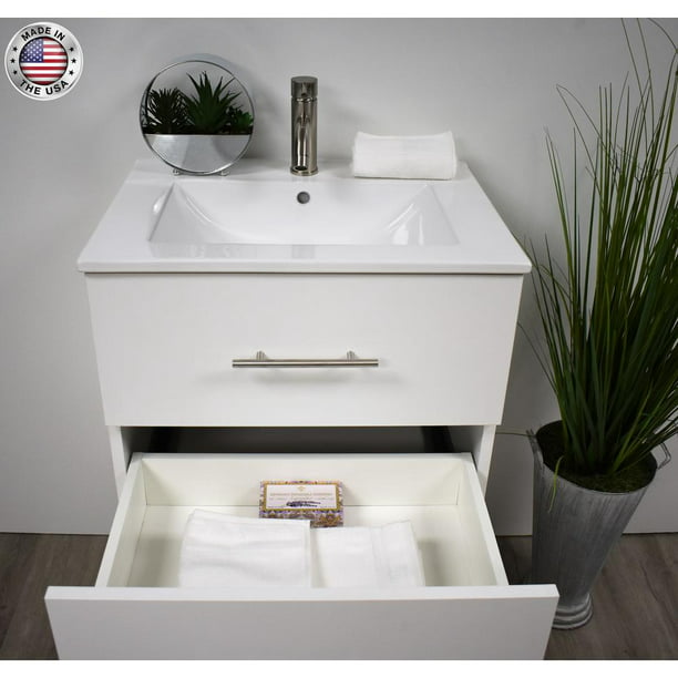 Volpa Usa Napa 30 Modern Wall Mounted, Modern Bathroom Vanities Made In The Usa