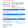 thumbnail image 2 of Valve Cover Gasket Set - Compatible with 1977 - 1987 Ford Thunderbird 1978 1979 1980 1981 1982 1983 1984 1985 1986, 2 of 2