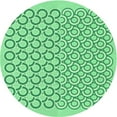 thumbnail image 1 of Ahgly Tapis Rond Lavable en Machine Intérieur Transitionnel Vert, 5 Pieds Rond, 1 of 7
