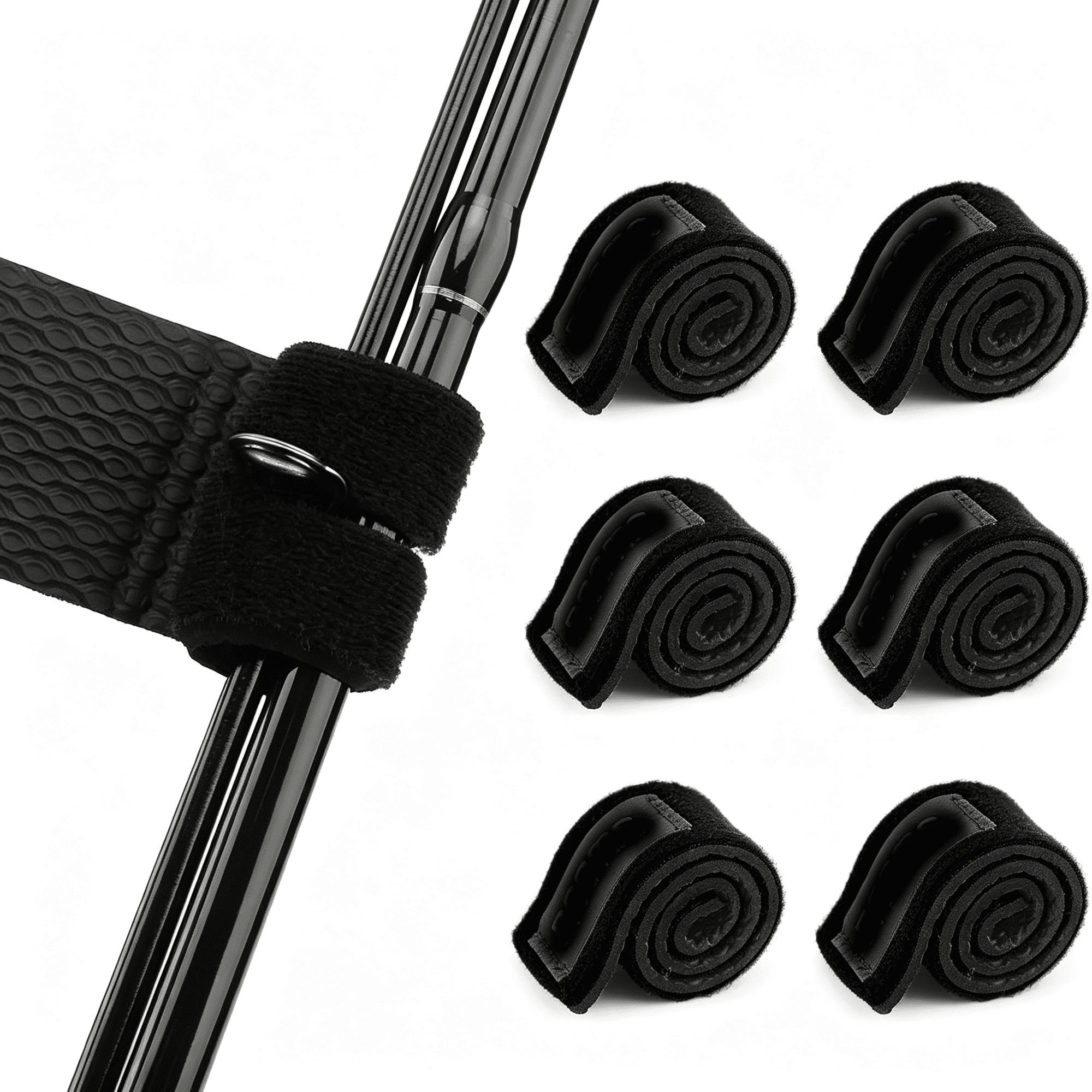 BESTSKY Fishing Rod Wrap Pole Straps Hook & Loop Fishing Rod Belts Fishing Rod Ties for Casting Rods Spinning Rods and Fly Rods Hook & Loop fishing rod straps
