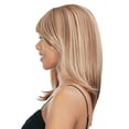 thumbnail image 2 of New Born Free Synthetic Cutie Curtain Bang Layered Cut Medium Length Wig - CT196 (FS4/30), 2 of 3
