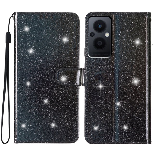 Compatible with OnePlus Nord N20 5G Sparkling Glitter Wallet Case with Card Pocket Flip Cover