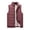 Claret, variant on Lovskoo Men's Outdoor Casual Sleeveless Quilted Jackets Fleece Lined Stand Collar Full Zip Coats Warm Outwear Padded Vest Coats Black