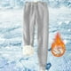 thumbnail image 2 of Pantalones deportivos Prolriy para mujer, con forro cálido, deportivos, de cintura alta, con forro polar, largos y gruesos de invierno para exteriores, color gris, talla L, 2 of 5