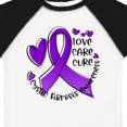thumbnail image 4 of Inktastic Love, Care, Cure Cystic Fibrosis Awareness Purple Ribbon Boys or Girls Toddler T-Shirt, 4 of 5