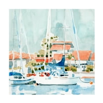Trademark Fine Art Emma Caroline Beach Town Summer I Canvas Wall Art - 14x14