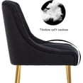 thumbnail image 5 of Black Dining Chairs Set of 2, Upholstered Dining Room Chairs with Gold Legs Modern Velvet Chair Accent Side Chairs for Living Room/Kitchen/Dinner/Patio/Cafe, 5 of 8