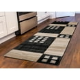 thumbnail image 2 of Milan Wallace Black Ivory Rug 100% Polypropylene Abstract Design Multi Size, 2 of 6