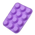 thumbnail image 1 of 2 Pcs 12 Hole Muffin Cupcake Pan Silicone  Jelly DIY Molds Baking Tool Mixed Color, 1 of 6
