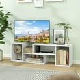 thumbnail image 2 of Costway 2 Pcs Meubles Télé Réglables avec Cubes de Rangement pour Téléviseurs jusqu'à 55 Pouces Armoires Blanc, 2 of 10