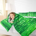 thumbnail image 4 of Homewish Pixel Geometric Striped Queen Comforter Set,Neon Green Bedding Sets,Stripes Lines Bedding Comforter Set For Kids,Super Cozy Room Decor Reversible,3pcs, 4 of 8