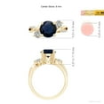 thumbnail image 6 of ANGARA Natural 2.2 Ct Sapphire and Diamond Twisted Vine Ring in 14K Yellow Gold for Women (Size-8mm) | September Birthstone, Birthday, Anniversary, Jewelry Gift for Women | Natural Blue Sapphire Ring, 6 of 10