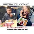 thumbnail image 3 of xianlin-Bento Box Kids Lunch-Box | Kid Snack Containers | Leakproof School Bentobox 6 Compartment Container for Boys Girls Adults Lunches, Includes Utensils | Red, 3 of 4