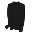 thumbnail image 4 of IMENGL Women's spring solid semi high neck pullover, Black M, Size M-2XL, 4 of 4