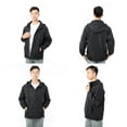 thumbnail image 2 of Men's Hooded Jacket, Sport Warm Hooded Outdoor Jacket Coats, Long Sleeve Running Jacket Sportswear, 2 of 9