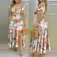 thumbnail image 1 of Puntoco moda mujer verano estampado floral Casual manga corta top + falda conjunto liquidación Puntoco Puntoco-3716, 1 of 9