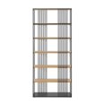 thumbnail image 4 of Pemberly Row 78" Minimalist Open Slat Wood Bookshelf - Oak / Black, 4 of 5