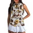 thumbnail image 3 of Whosucclay Cow Sunflower Golf Tops Women for Ladies, Half Zip Ladies Golf Shirts Sleeveless Anti Wrinkle Womens Golf Shirt, 3 of 7